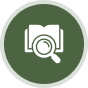Search book icon in green circle